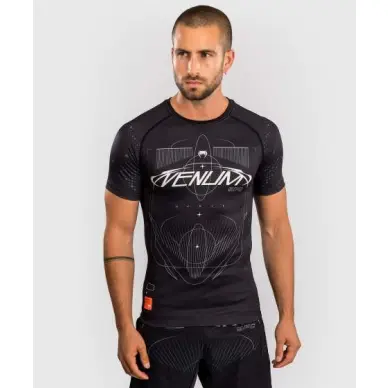 Rashguard Venum Eclipse manches courtes Noir/Ivoire