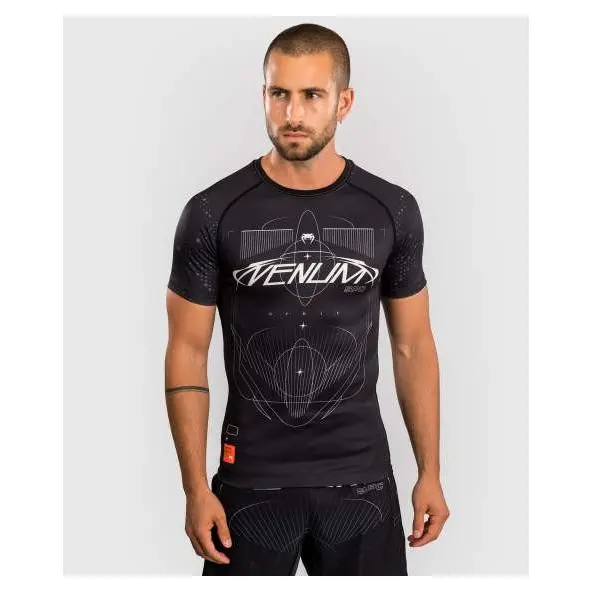Rashguard Venum Eclipse manches courtes Noir/Ivoire