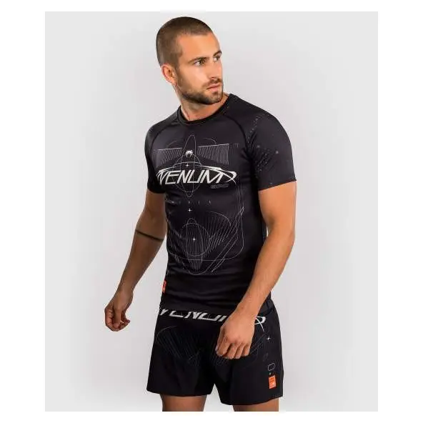 Rashguard Venum Eclipse manches courtes Noir/Ivoire