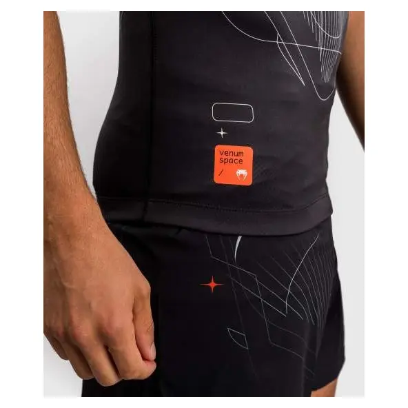 Rashguard Venum Eclipse manches courtes Noir/Ivoire