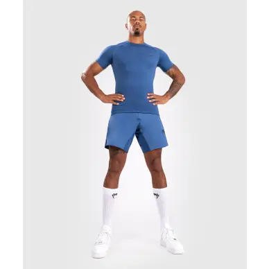 Rashguard Venum Contender à manches courtes Bleu