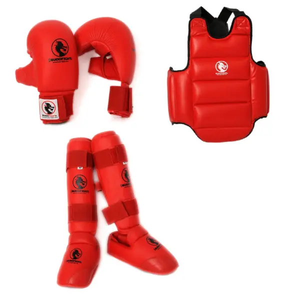 Pack de Protections Karaté Kumite Avancé Rouge