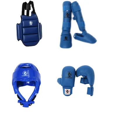 Pack de Protections Karaté Kumite Expert Bleu - 2