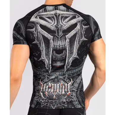 Rashguard à Manches Courtes Venum Gladiator 5.0 - Noir/Argent - 2