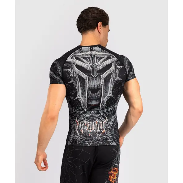 Rashguard à Manches Courtes Venum Gladiator 5.0 - Noir/Argent
