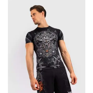 Rashguard à Manches Courtes Venum Gladiator 5.0 - Noir/Argent - 4