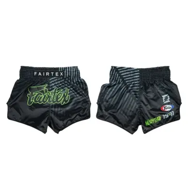 Short de Boxe Thaï Fairtex Noir/Gris 1924
