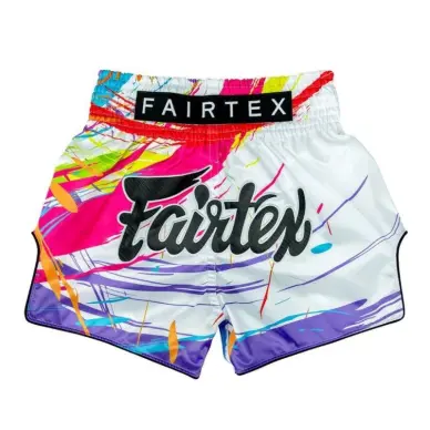 Short Boxe Thaï Fairtex BS1933 World Music White - 2