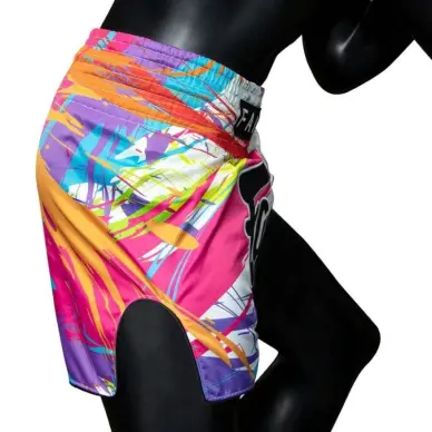 Short Boxe Thaï Fairtex BS1933 World Music White - 3