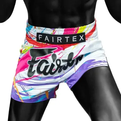 Short Boxe Thaï Fairtex BS1933 World Music White - 5