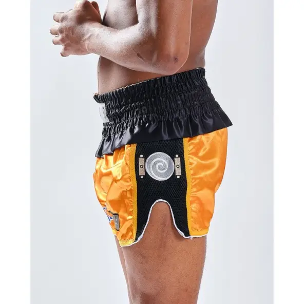 Short de Boxe Thaï Naruto x Elion Noir/Orange