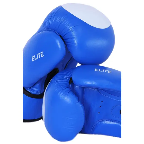 Gants de karaté contact 100% cuir bleu