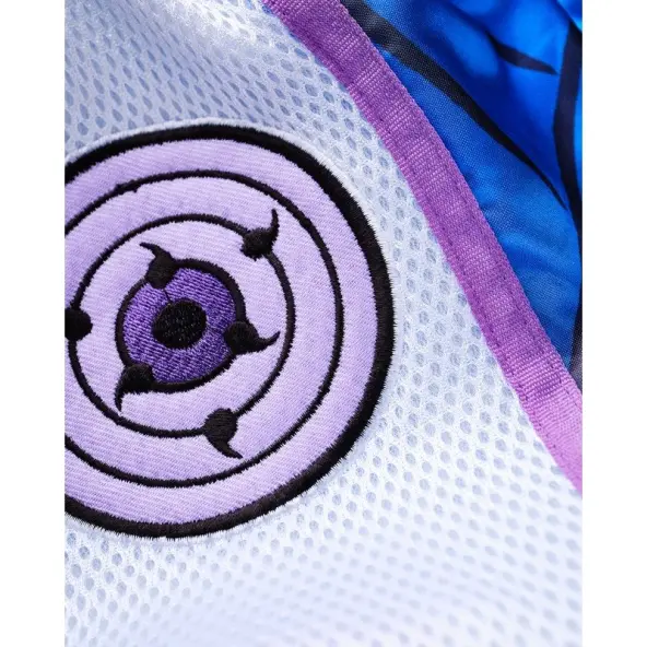 Short de Boxe Thaï Naruto x Elion Sasuke Bleu