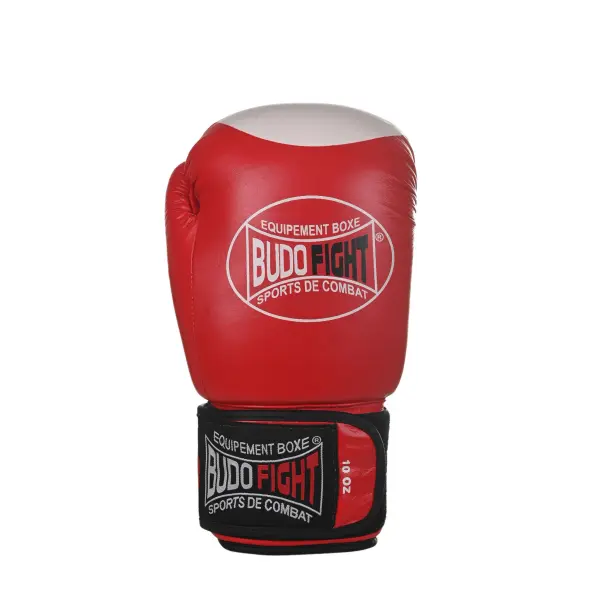 Gants de karaté contact 100% cuir rouge