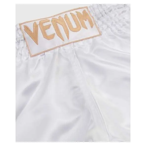 Short Boxe Thai Venum Classic Blanc/Or