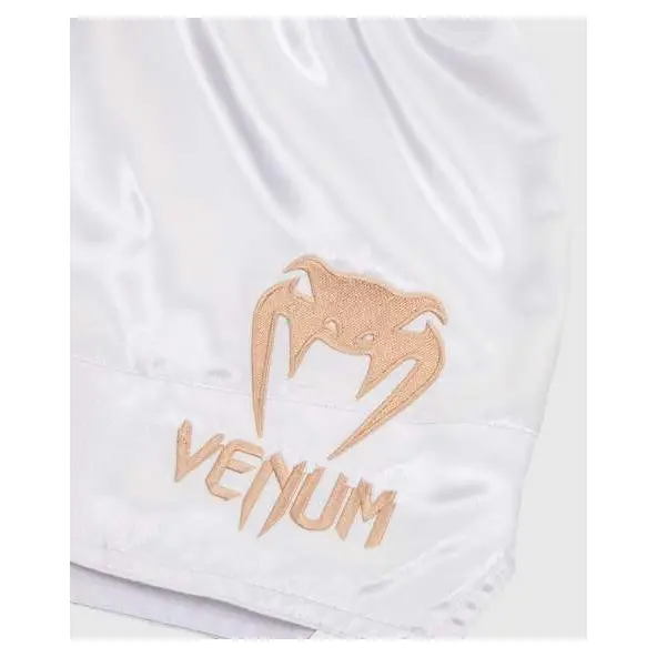 Short Boxe Thai Venum Classic Blanc/Or