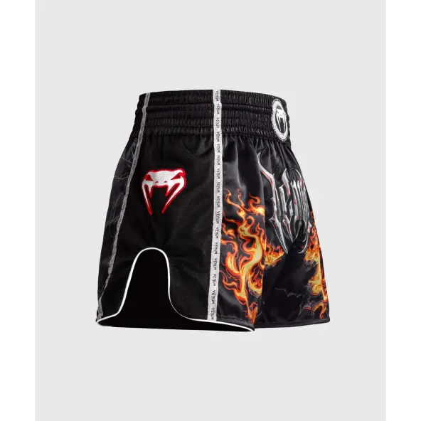 Short de Boxe Thaï Venum Gladiator 5.0 - Noir/Orange Néon