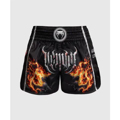 Short de Boxe Thaï Venum Gladiator 5.0 - Noir/Orange Néon - 4