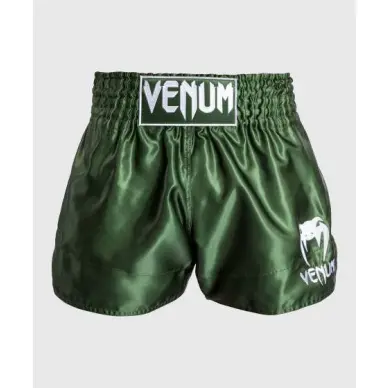 Short de Boxe Thai Venum Classic Kaki/Blanc
