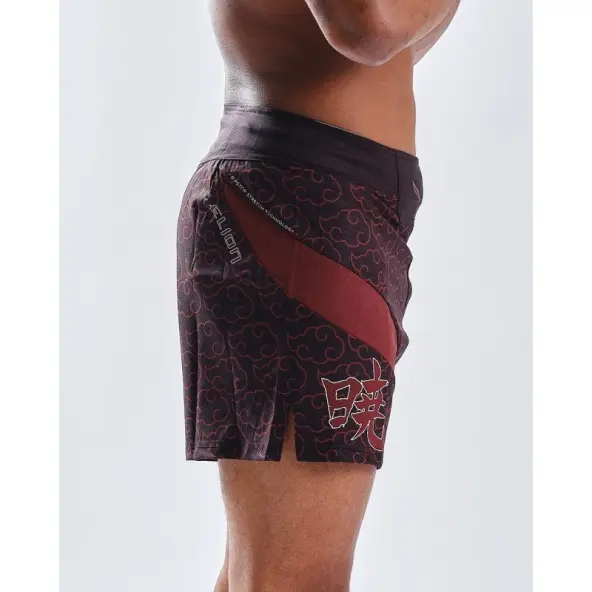 Short de MMA Seyant Naruto x Elion Akatsuki Noir/Bordeaux