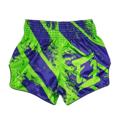 Short de Boxe Thaï Fairtex BS1928 Street King Bleu/vert