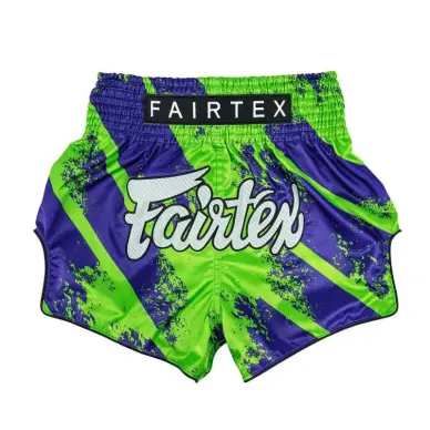 Short de Boxe Thaï Fairtex BS1928 Street King Bleu/vert - 2