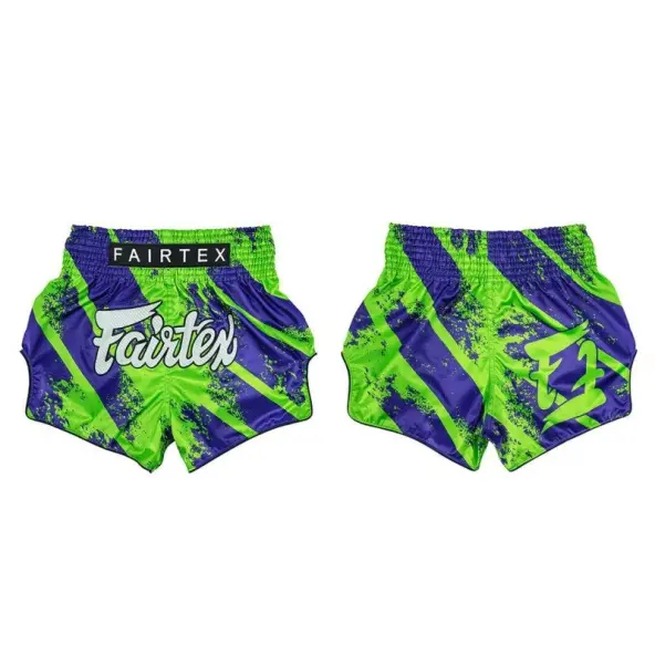 Short de Boxe Thaï Fairtex BS1928 Street King Bleu/vert