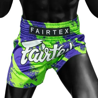 Short de Boxe Thaï Fairtex BS1928 Street King Bleu/vert - 6