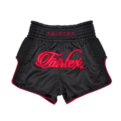 Short de Boxe Thaï Fairtex  Noir/Rouge 2104 - 2