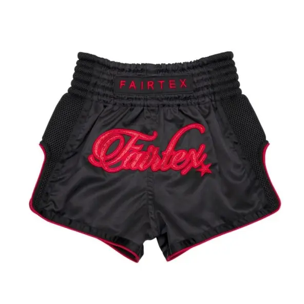 Short de Boxe Thaï Fairtex  Noir/Rouge 2104